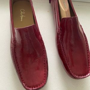Cole Haan Red patent driver loafers NEW